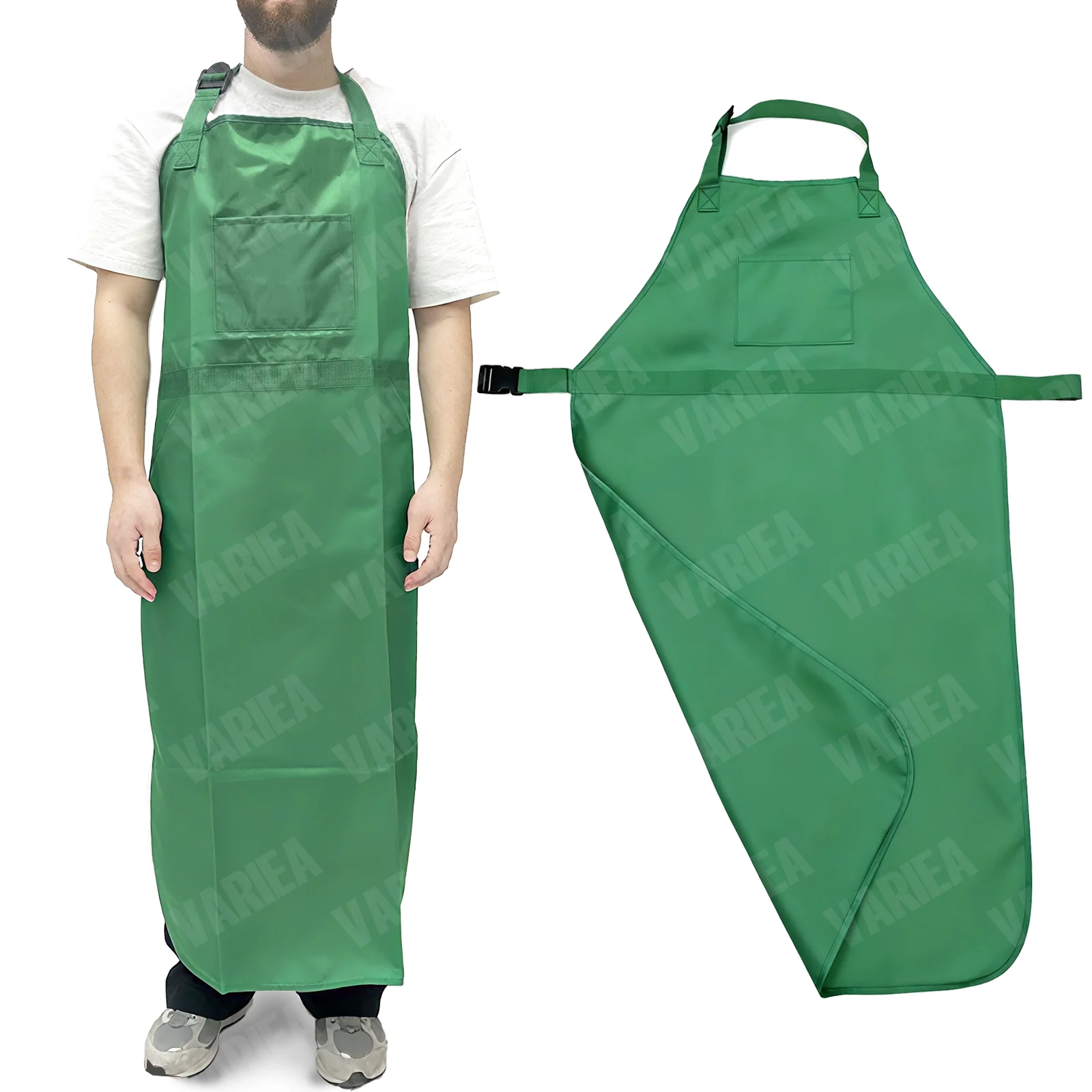 VARIEA - Green Thick Gardening Lawn Mower Apron with Storage Pockets, Easy to Wear, Suitable for Gardening Lawn Mowing