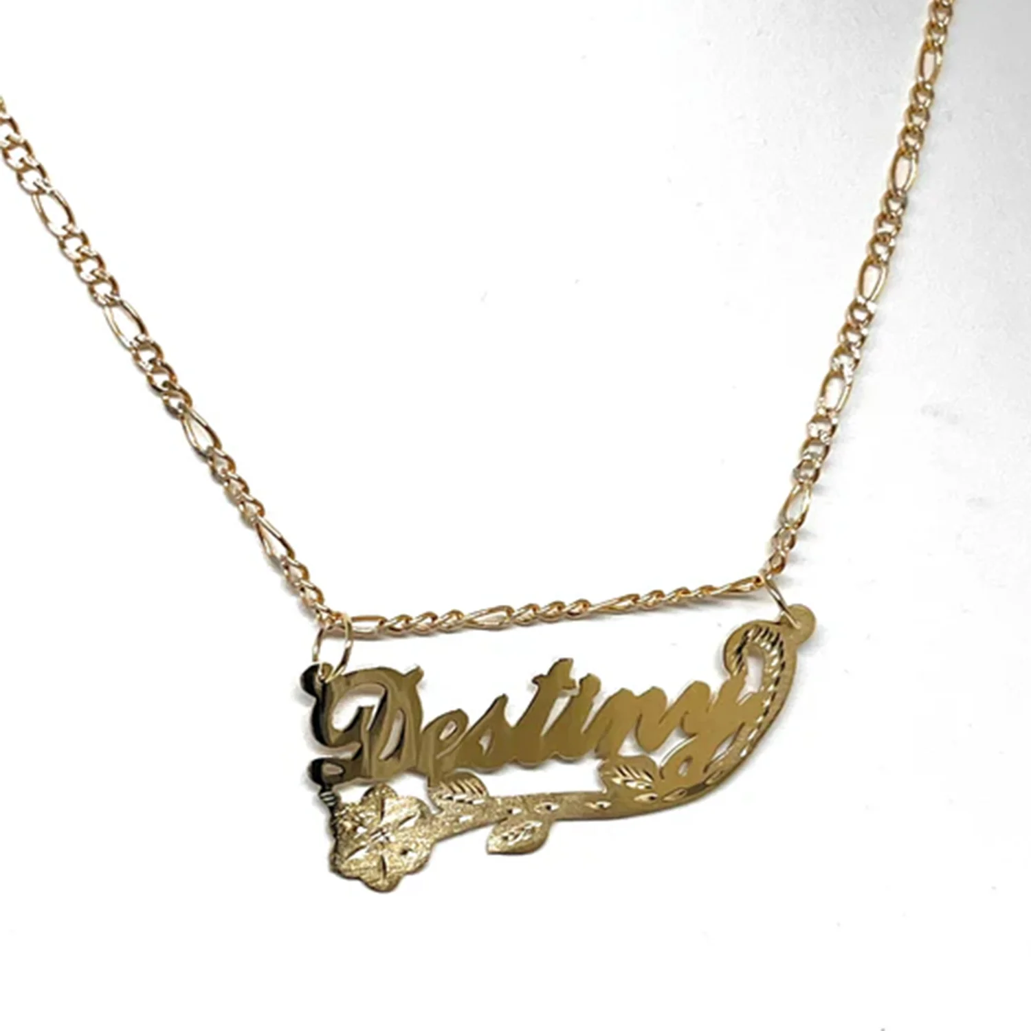 Kalung Nama Kustom Gaya Retro, - Birth Flower Necklace ulasan dan harga