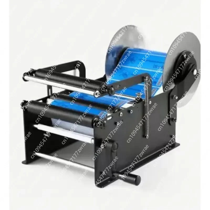 160mm Wide Tabletop Manual Labeling Machine Hand-Operated Semi-Automatic Round Bottle Sticker Equipment
