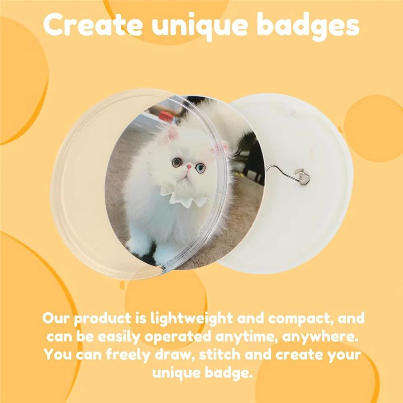 Badge Maker Machine, Solid Pin Maker, Creativepress Machine Badge Punch Kit, Easy To Use Pin Badge Maker For Children