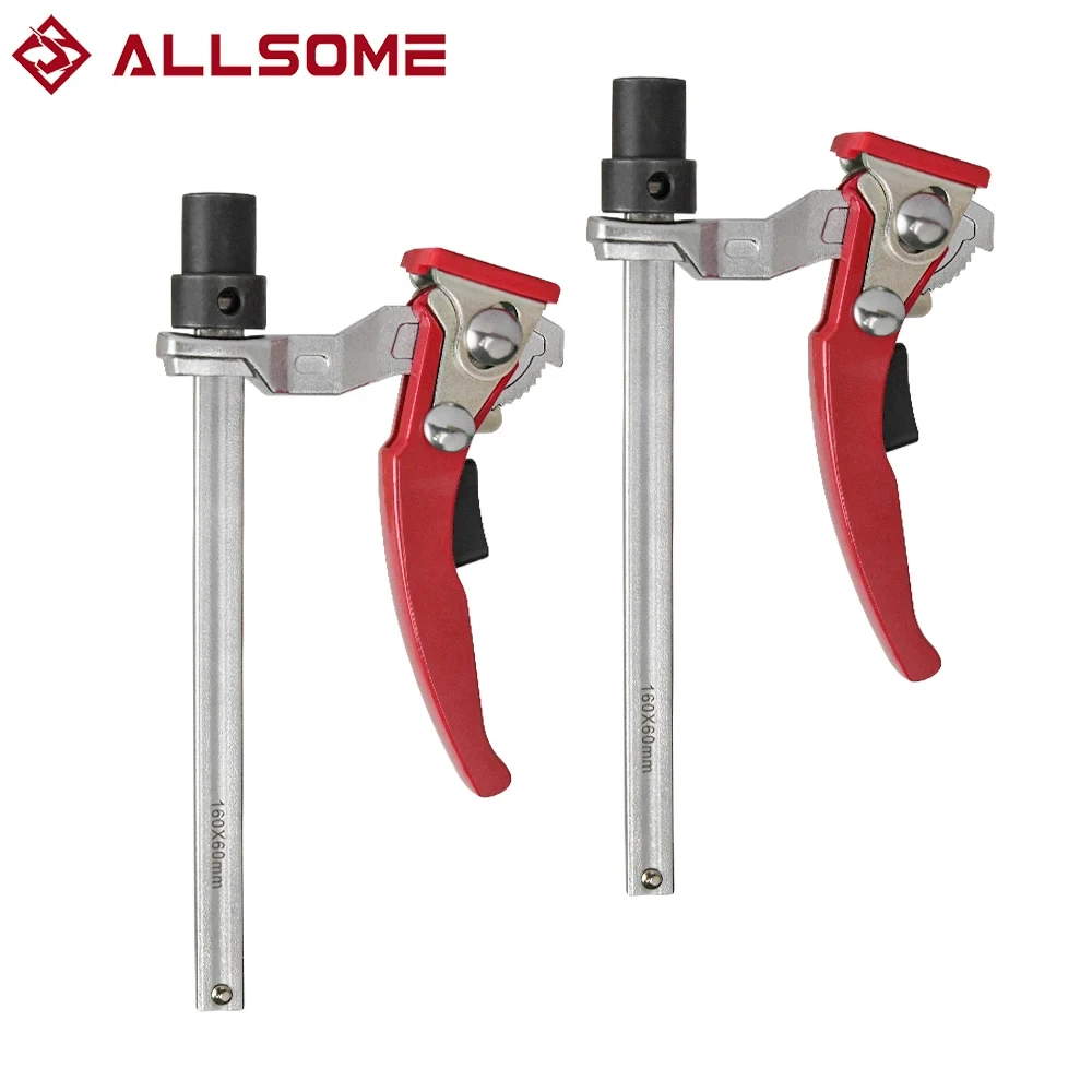 

Allsome 2pc MFT Table Workbench Quick Ratchet Bench Dog Clamp 3/4 Inch(19mm) 20mm Dog Hole Clamp Hold Down Clamp for Woodworking