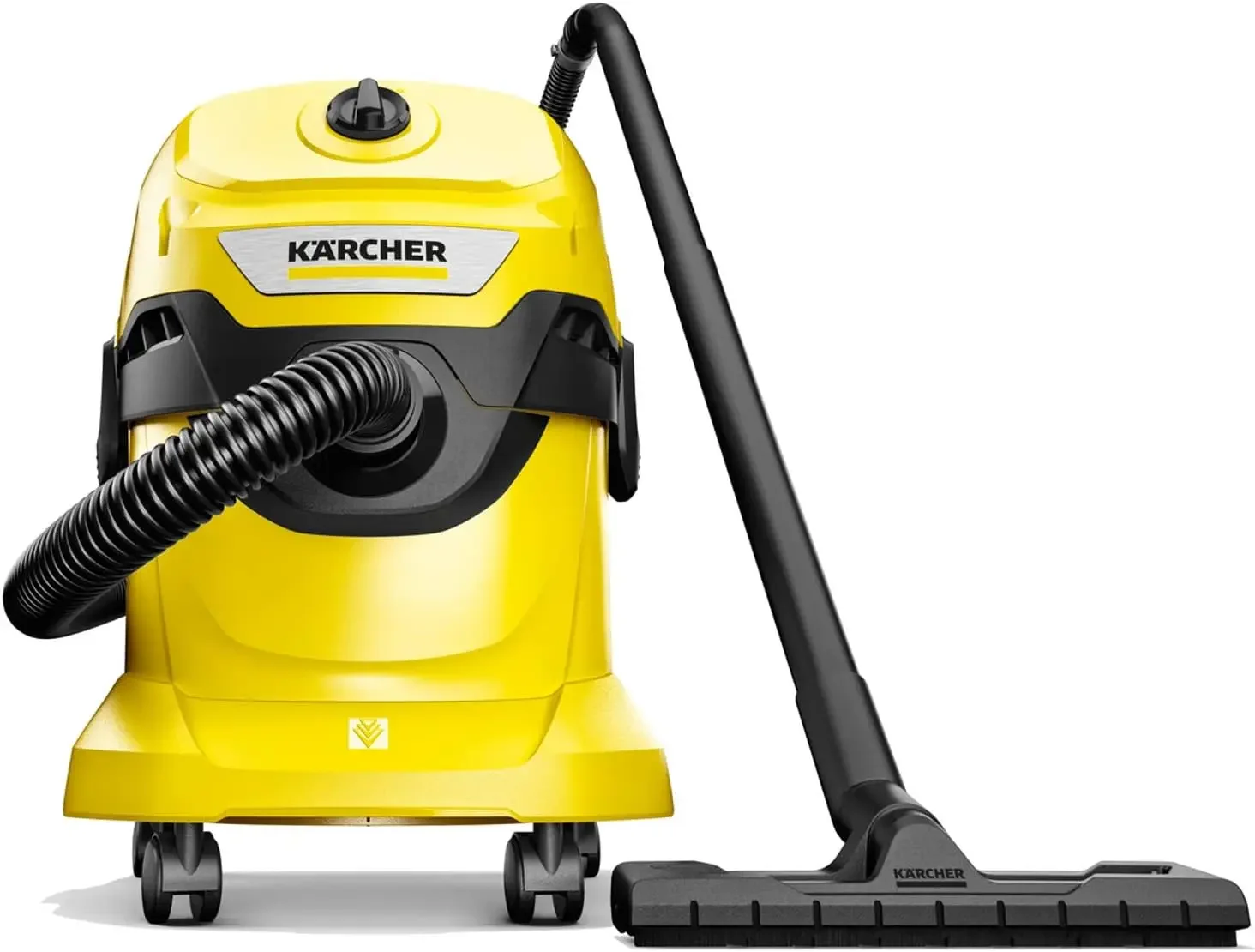 

Kärcher WD 4 Multi-Purpose WetDry Vacuum Cleaner 5.3 Gallon With Attachments, Space-Saving Design 1100W - 2022 Edition,Yellow