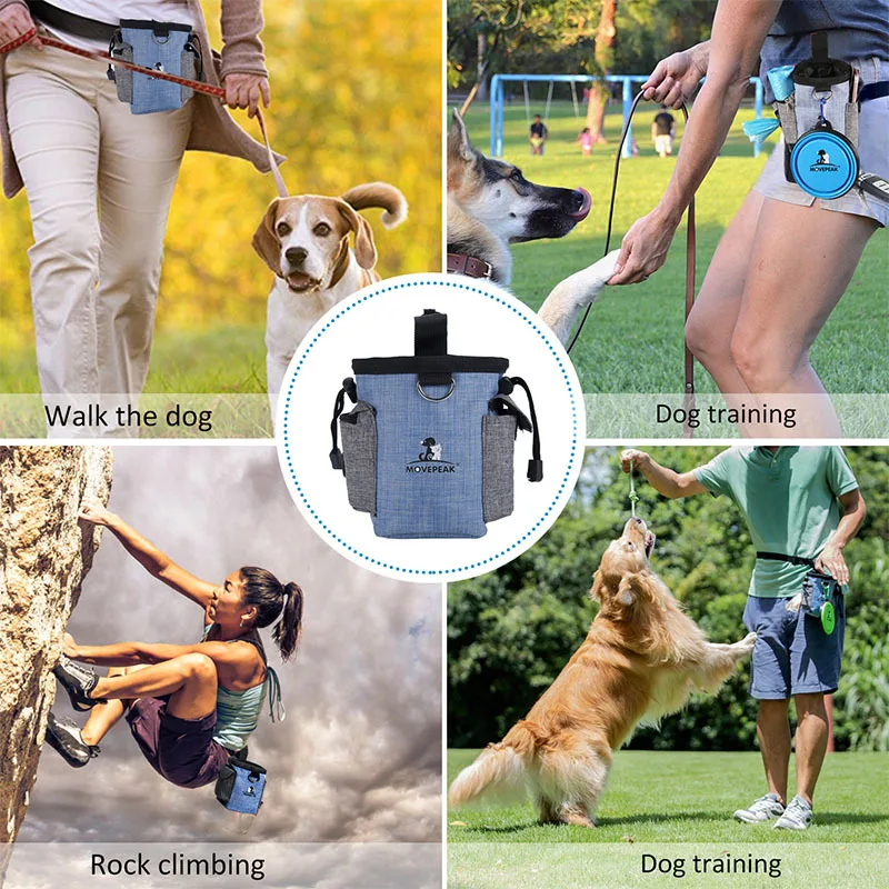 Waterproof Dog Bags for Outdoor Activities, Essential Pet Training Waist Bag, Pet Food Bag, Waste Bag, Snack Bag