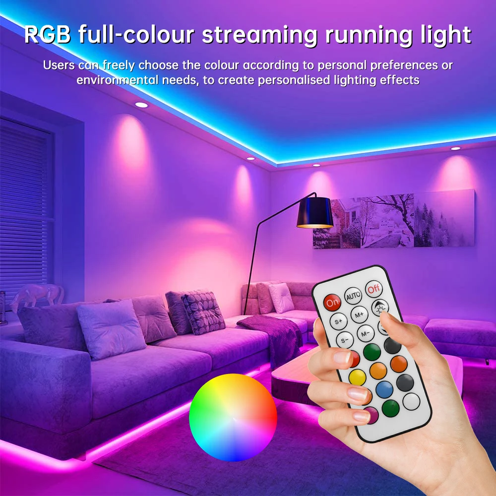 RF 무선 원격 LED 조광 컨트롤러, 스트립 라이트용 RGB, DC5-24V 21 키, WS2812, WS2812B, WS2811, WS2813