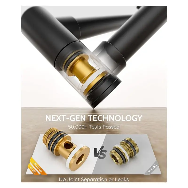 DT39 Wall Mount Pot Filler Faucet for Kitchen Stove, 360° Rotatable, Leak Free, Double Joint - Gold