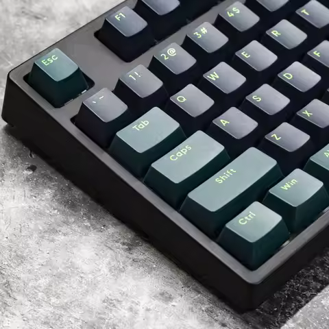 117 Keycaps PBT English Sonic Black Green Opaque Keycaps OEM Height Suitable for 104//87/75/68 Mechanical Keyboard