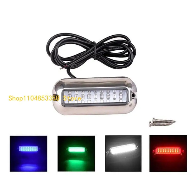 

652F Boat Navigation Light 50W 27 LED Underwater Pontoon Marine Boat Transom Light IP68 Waterproof LED Ship Beam Light