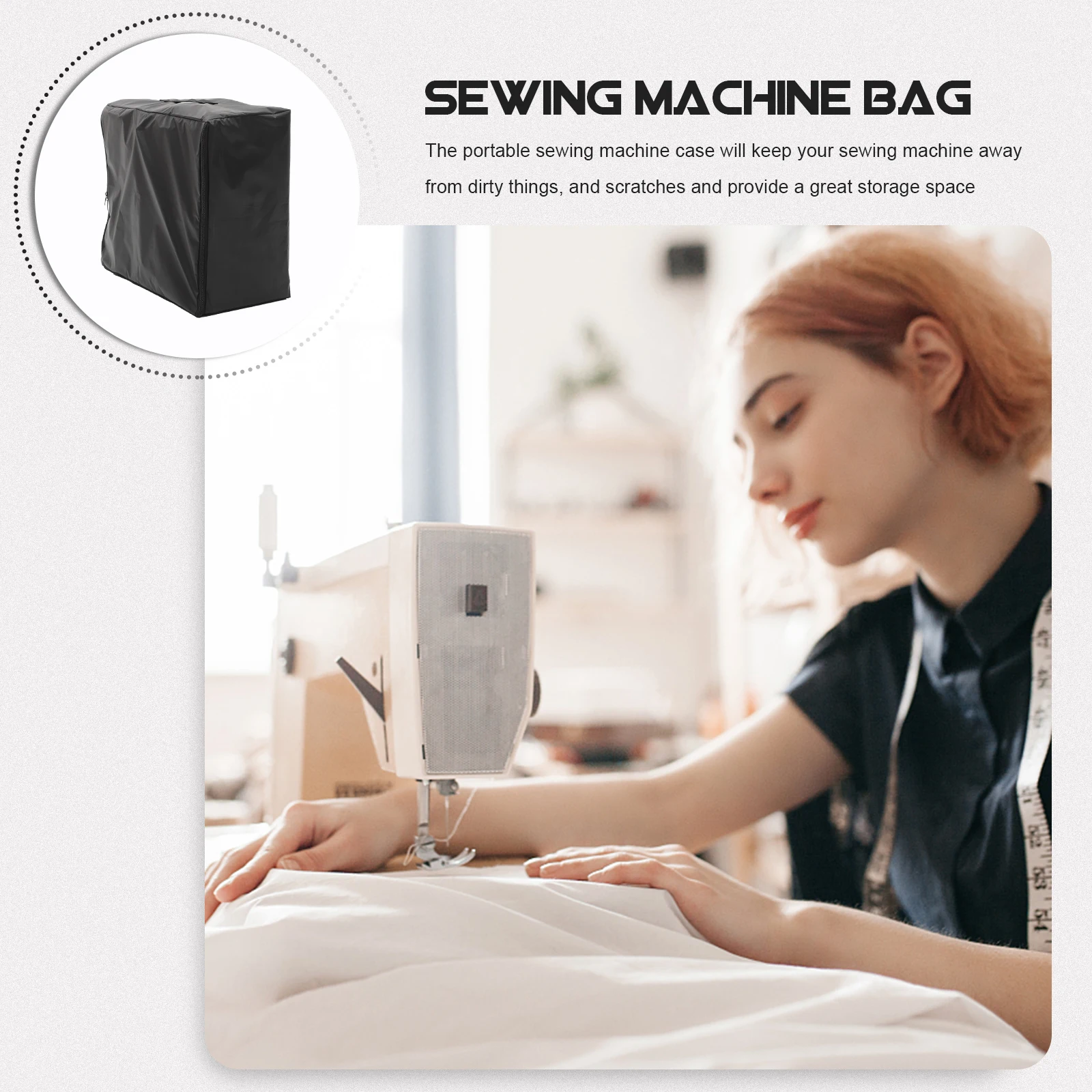 

Portable Sewing Machine Cover Durable Polyester Protector Storage Bag Household Travel Carrying Case Dust Proof Scratch