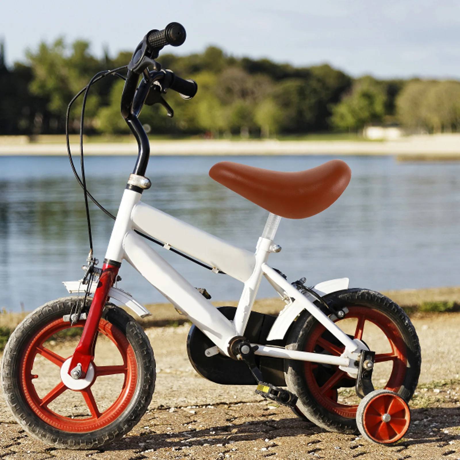 

Bike Seat Thickened Cushion Comfortable Replacement Saddle Wide Bikes Bicycles Light Brown