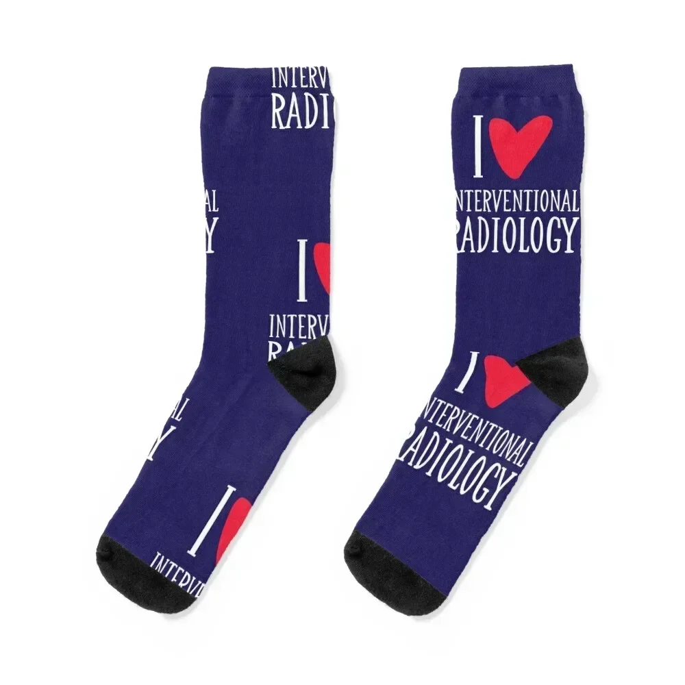 

I Love Interventional Radiology, Interventional Radiology Gift Socks winter Men's crazy professional running Women Socks Men's