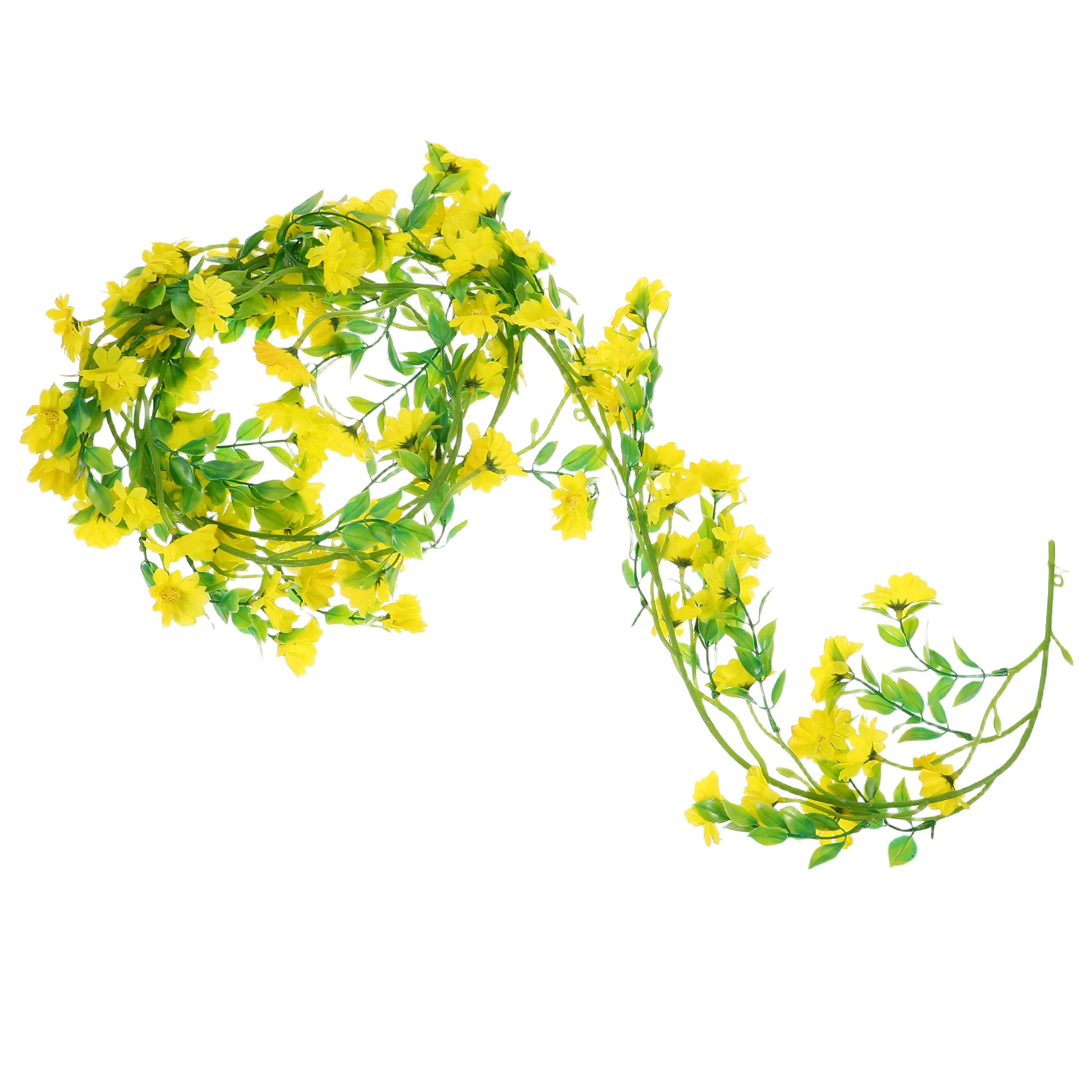 

Artificial Sunflower Daisy Garland Realistic Floral Vine Home Balcony Pipe Garden Spring Faux Plant Decor Outdoor Holiday