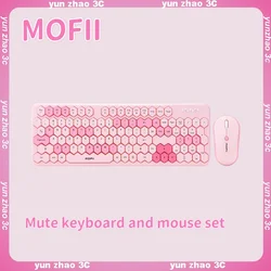 MOFFII HoneyS Wireless Keyboard and Mouse Set Cute and Fashionable Office Keyboard Set Desktop Laptop Office Set