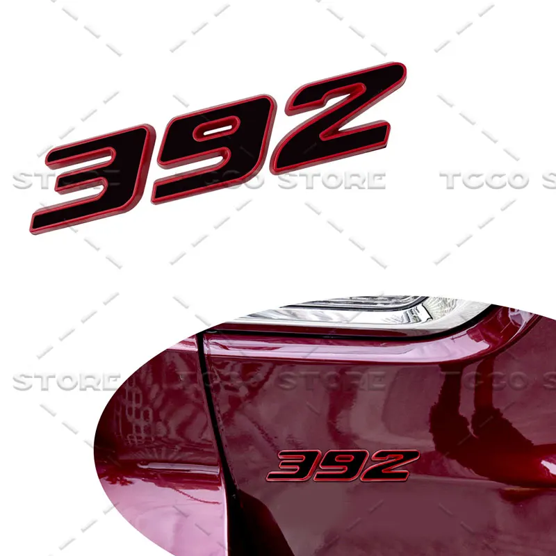 392 345 6.4L شعار شعار سبائك معدنية لاصق شارة الخلفي الجذع الحاجز الجسم ملصق ل HEMI البوصلة رانجلر شاحن التحدي