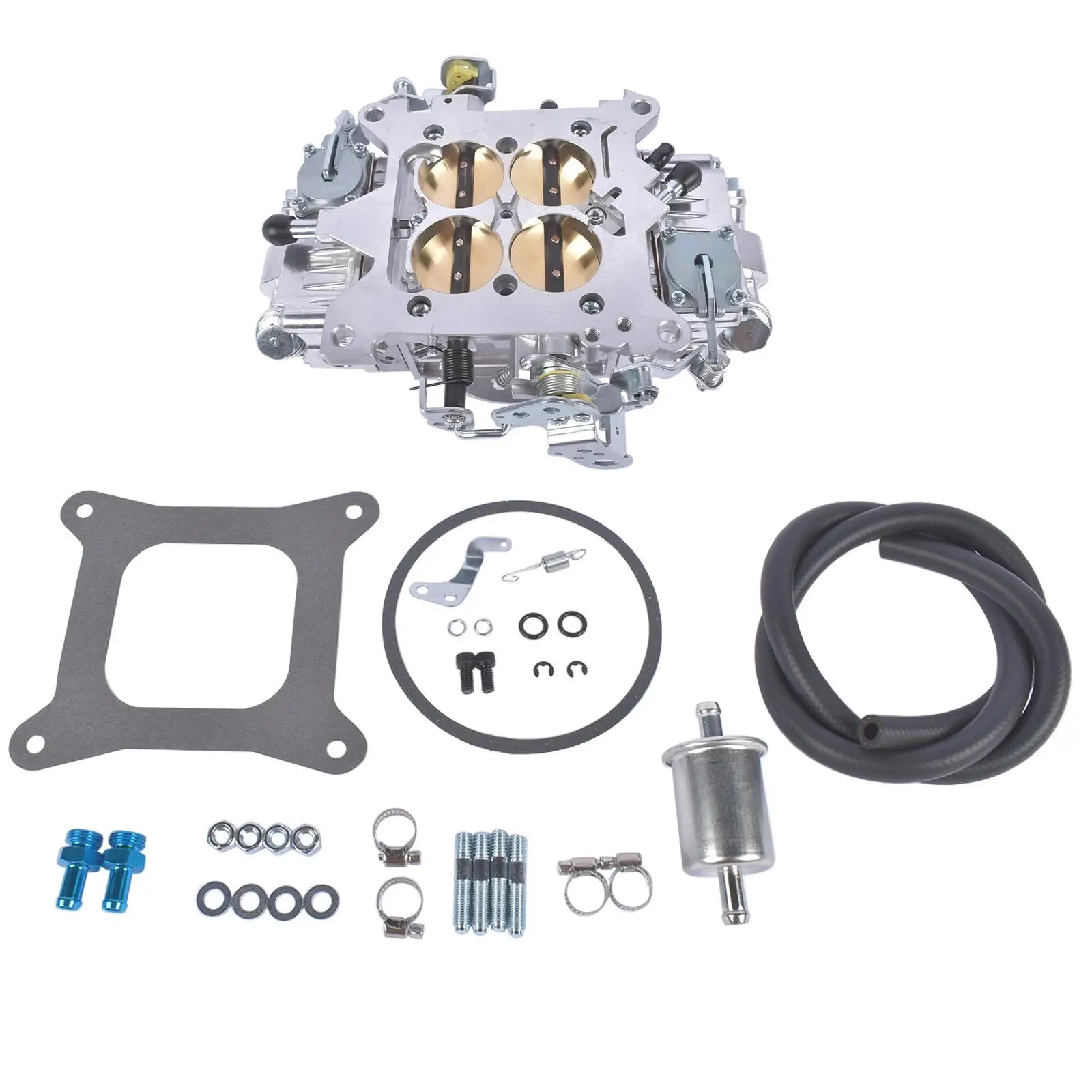 AP02 Karburator Balap Pumper Ganda 4 Barel Aluminium Billet 650 CFM BR-67199 Bensin