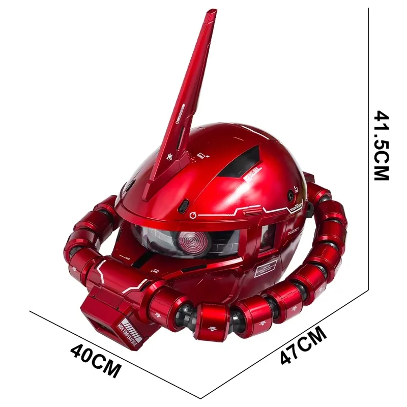 

Mobile Suit Red Zaku Warrior Helmet Anime Figure Desktop Ornament Doll Model Boy Toy Comic-Con Cosplay Props Collectible Gift