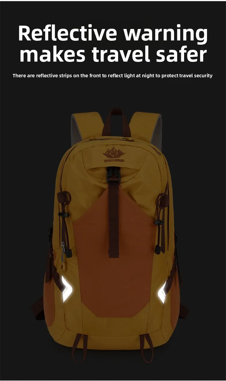 20-35L Outdoor-Wanderrucksack mit großem Fassungsvermögen, Unisex, Camping, Freizeit, Trekking, wasserdichte Sporttasche, City Wildness, Nylon, atmungsaktiv – Detail 16