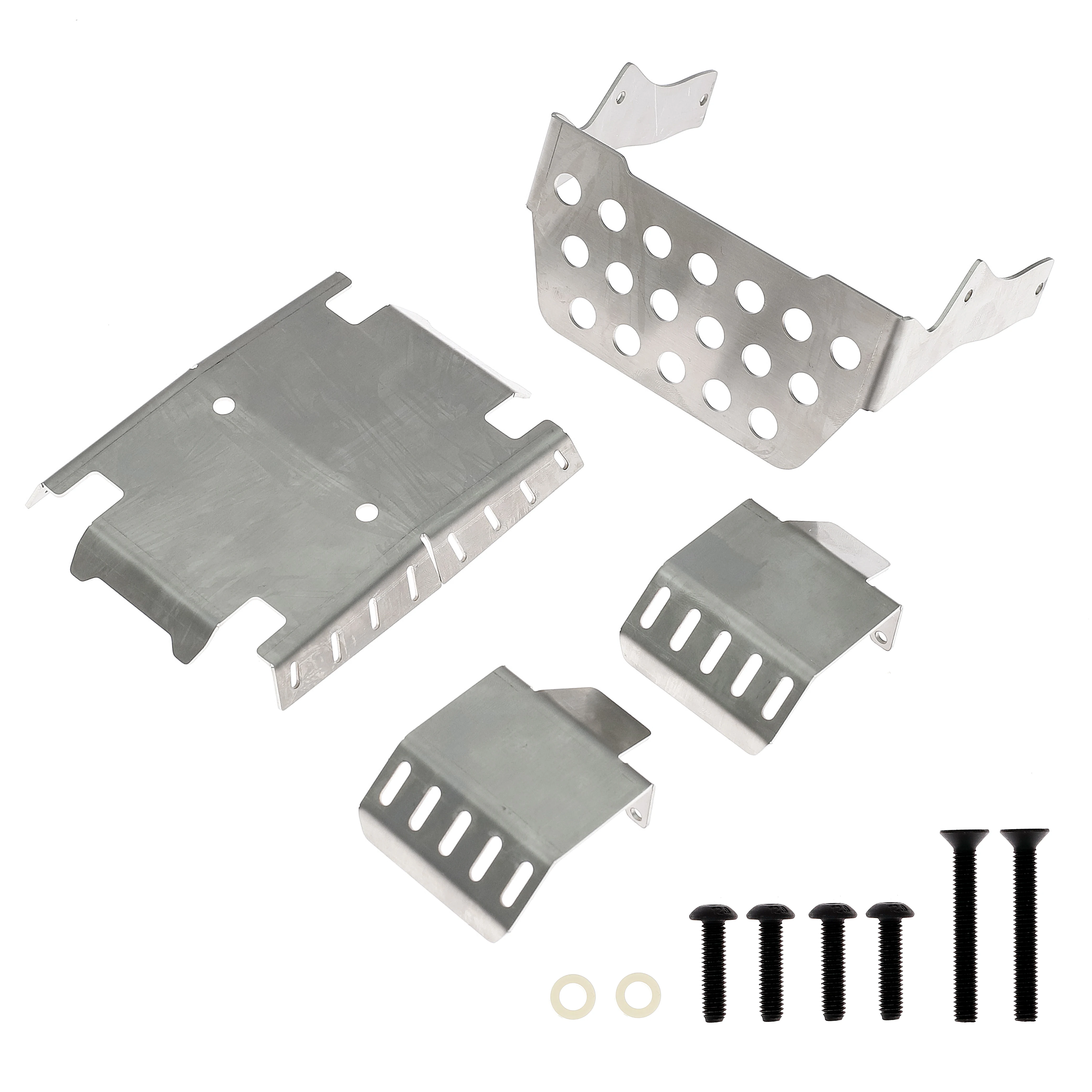 مجموعة درع الهيكل الكامل من الفولاذ المقاوم للصدأ شديدة التحمل لـ CROSSRC EMO XX 1/6 RC الزاحف CROSSRC EMOX4 EMO X4