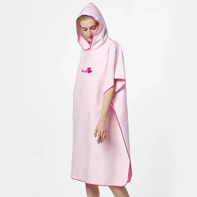 

5PCS Microfibre Changing RobeAbsorbent and Quick-drying Beach CapeAdult Hooded and Wearable Bath TowelSwimming and Diving Cape