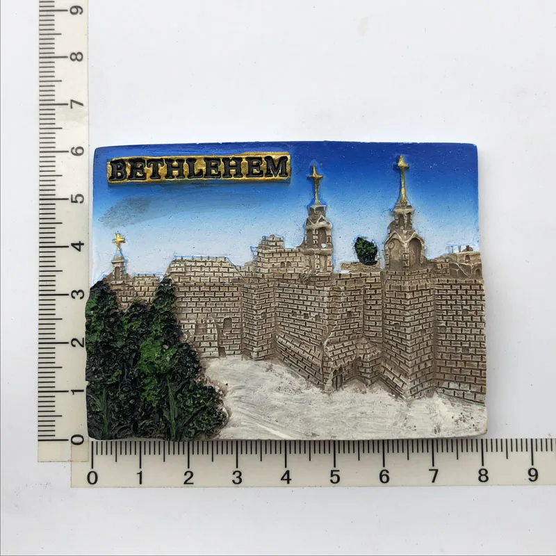 

Bethlehem Street View Fridge Magnet Cultural Landscape Message Post Tourism Souvenir Resin Craft Decoration