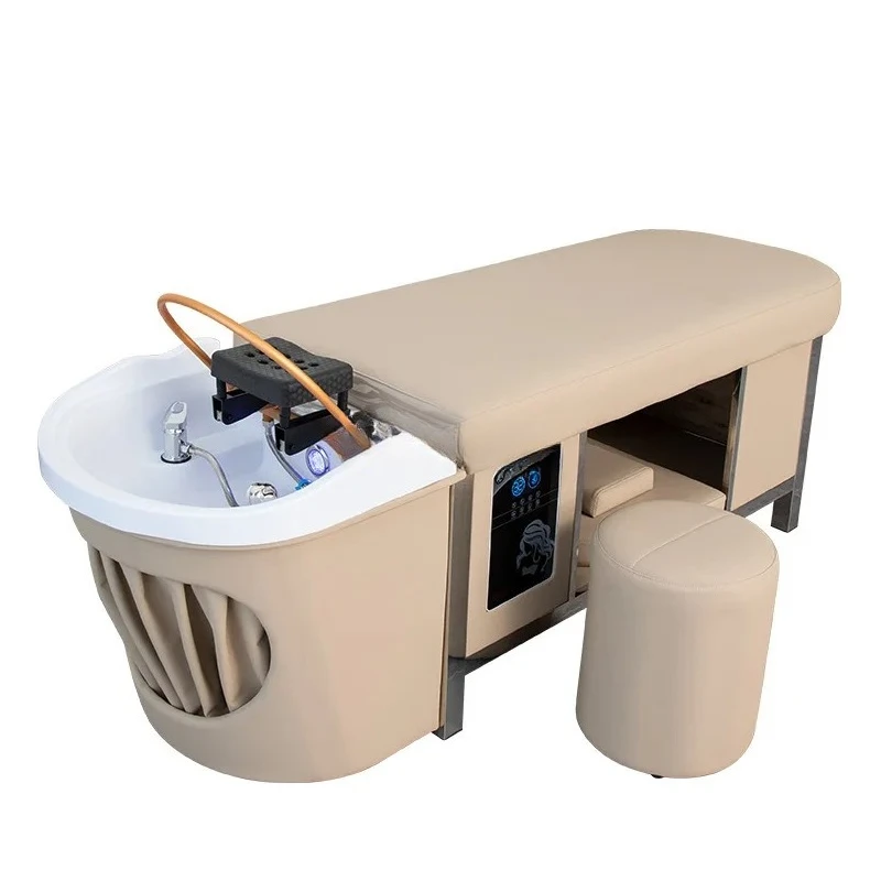 

Thai hair treatment shampoo bed full lie fumigation constant temperature water circulation massage bed