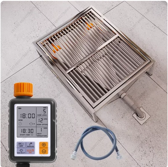Stainless steel dog toilet automatic cleaning straight to the sewer, small dog pet urinal
