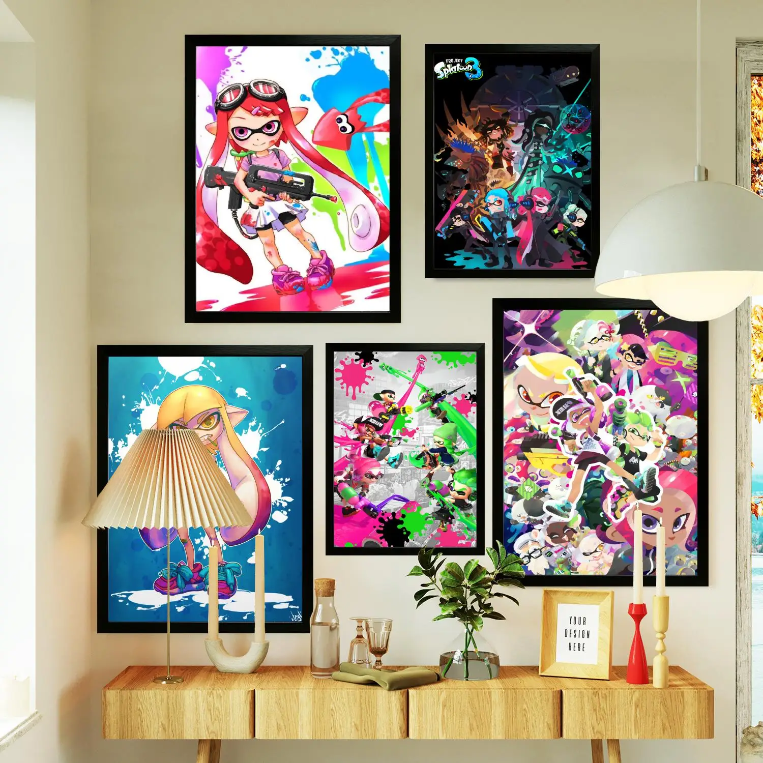 Splatoon 2 Anime Video Game Poster Prints Wall Art Canvas Painting Poster For Modern Family Living Room Home Decor