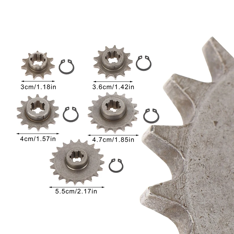 

Metal Front Gear Box Sprocket T8F 11T 13T 14T 17T 20T Pinion Sprocket Chain Cog With Circlip For 47CC 49CC Minimoto Bike Scooter