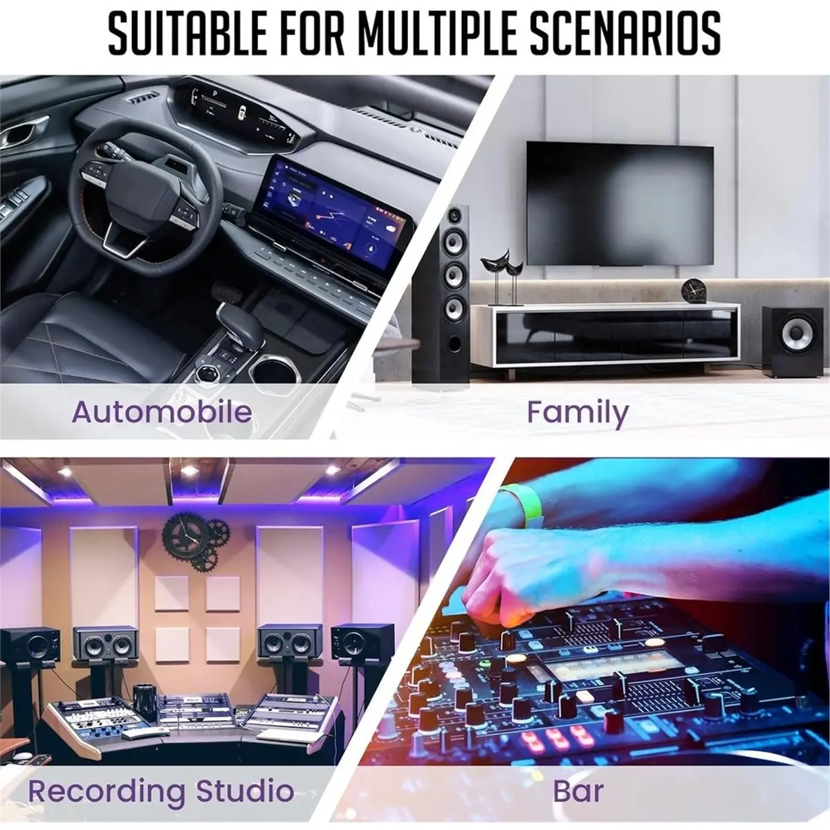 2Pcs Universal Car Level Controller Amplifier,- Knob Audio,for Car Motorcycle Speakers Home Theater