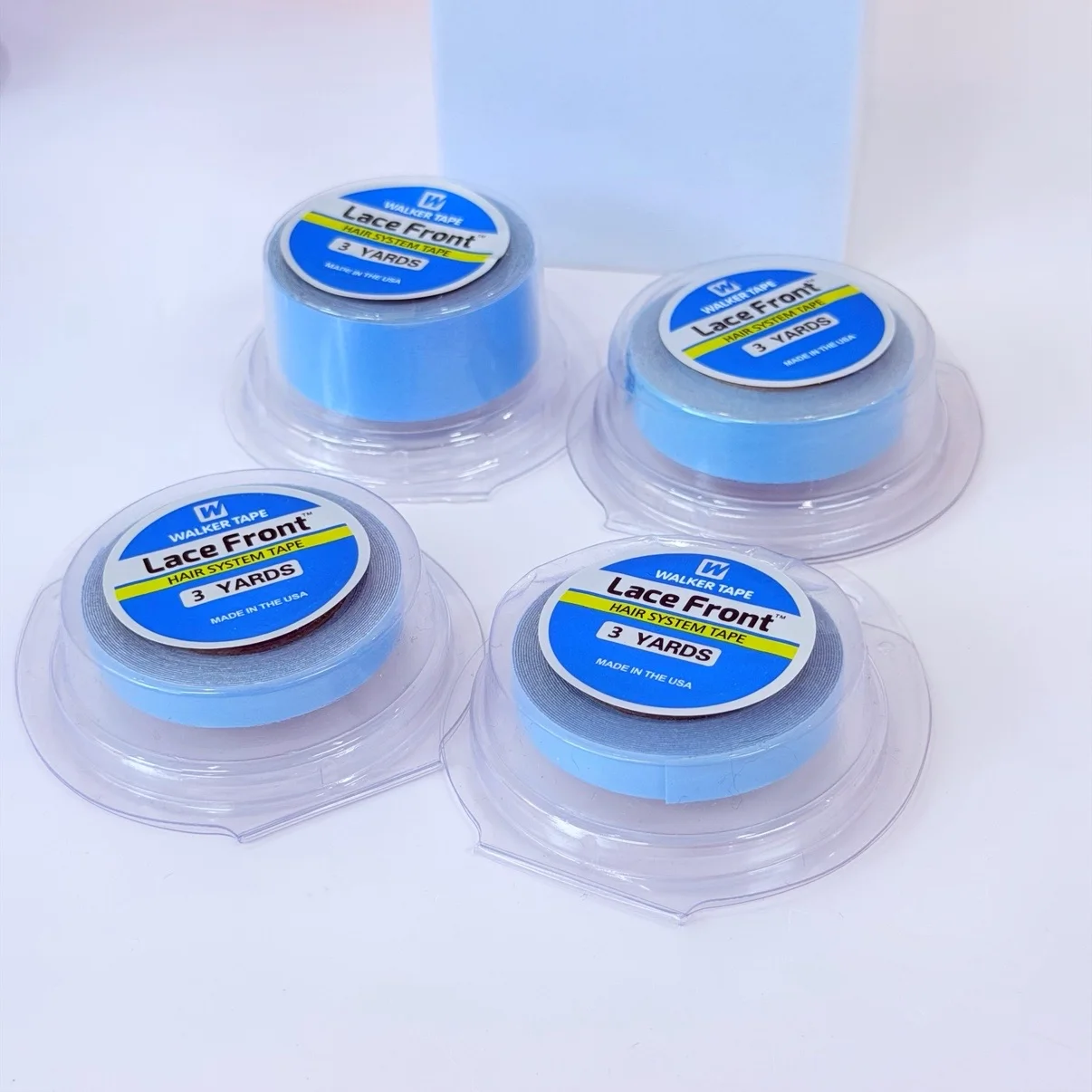 1 Roll 0.8/1/1.27/2CM*3 Yards Super Hair Blue Tape Double-Sided Adhesive Tape for Hair Extension/Lace Wig/Toupee