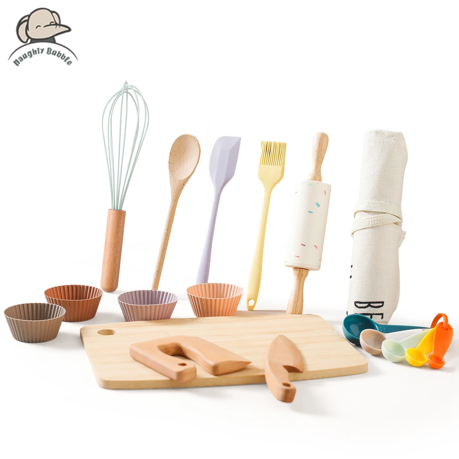 Wooden Montessori Kitchen Simulation Toys Wooden Baby Kitchenware Babies Imitate Cooking Toys Family Kitchen Play Toys Baby Gift