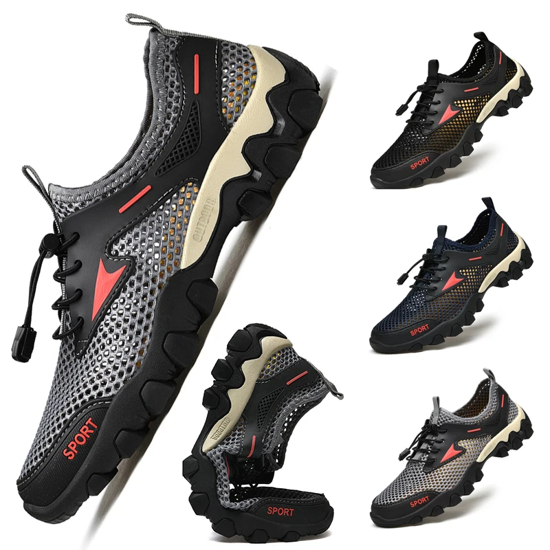 Sportschuhe Herren Sommer 2024 neue Freizeit schuhe rutsch feste Wander berg Waten Outdoor-Mode Freizeit schuhe