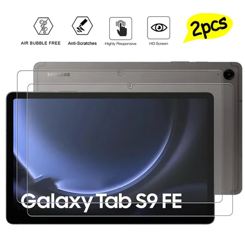 2 Pieces HD Scratch Proof Screen Protector Tempered Glass For Samsung Galaxy Tab S9 FE 10.9-inch SM-X510 X516B Protective Film