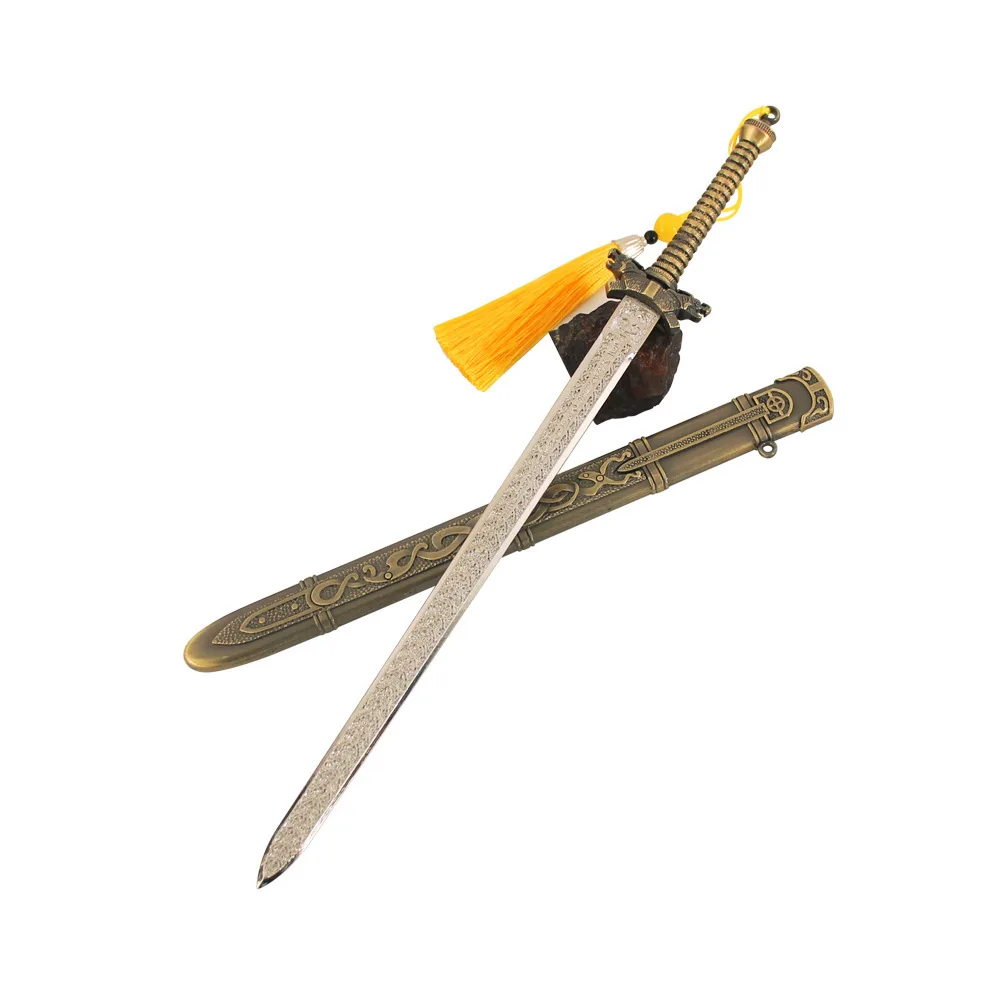 Épée Chongye périphérique de jeu 30cm, modèle d'armes, accessoire de Cosplay, épée célèbre ancienne, artisanat en métal, ornement de bureau, jouets cadeaux pour garçon