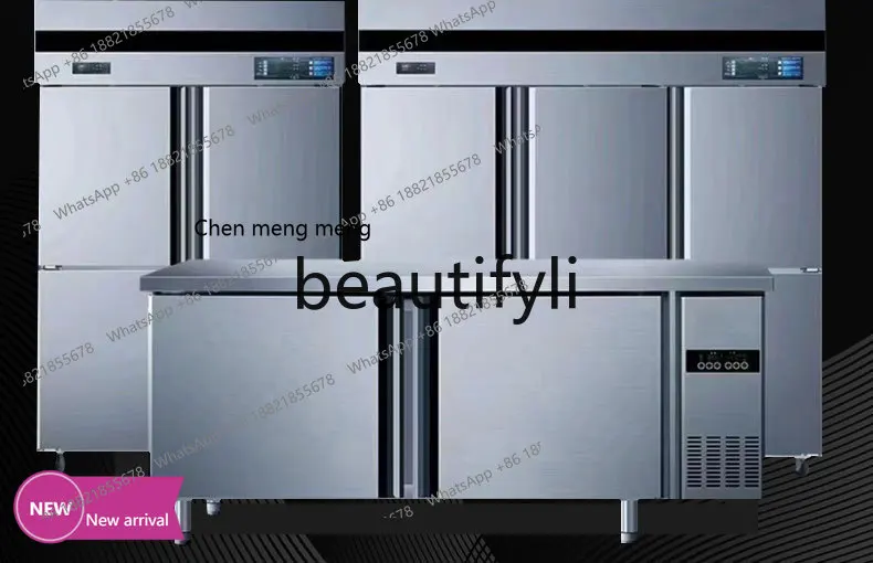 

Commercial Four-Door Frost-Free Baking Refrigerator Stainless Steel Workbench Dumpling Quick-Freeze FreezerX