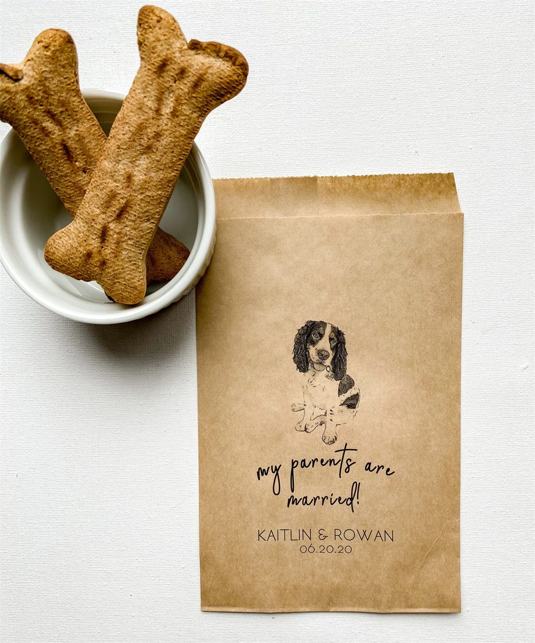 50 Personalised Wedding Favors Bags | Custom Pet Favor Bag | My Parents Are Getting Married | Birthday Party Doggie Favor Bags