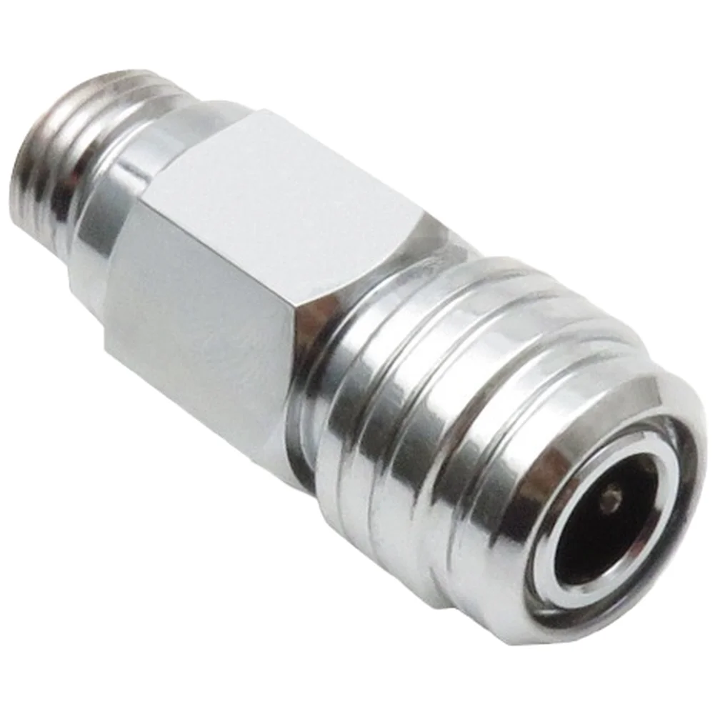 

Chrome Plated Copper Quick Release Connector for BCD Use with 9/16 Thread and Push Lock Design for Fast Underwater Attachment