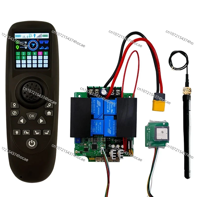 2025 heißer verkauf 1Set RX40G Fernbedienung mit 1,54 zoll Farbe Screen Display 12 V/24 V 15A-40A Empfänger GPS One Click Return für Tra