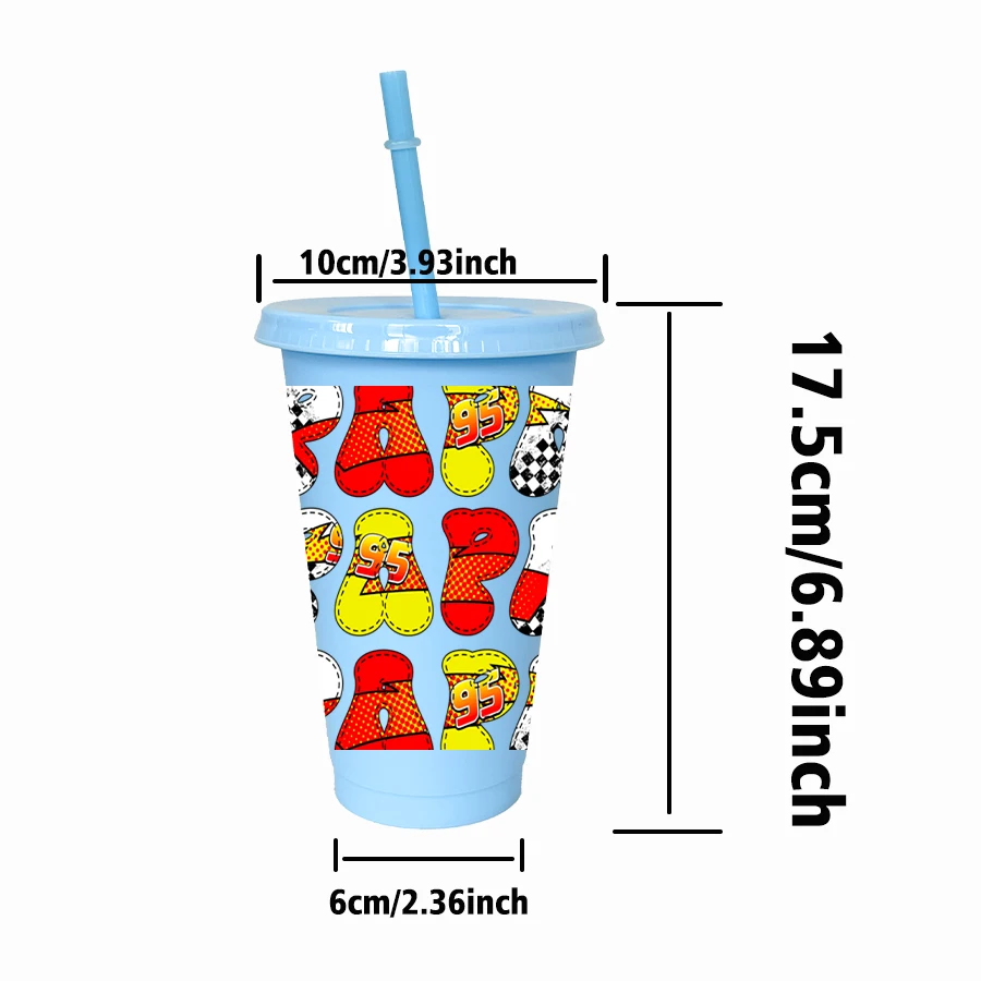 12 قطعة/الحزمة ديزني، لايتنينج ماكوين، سباق 26 أونصة بهلوان بلاستيكي ملون لحفلات أعياد الميلاد، أواني للشرب، كوب قهوة عصير #3