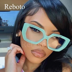 Thick Frame Oversized Square Glasses for Women Fashion Optical Clear Transparent Lens Eyewear Computer Black Eyeglasses Retro