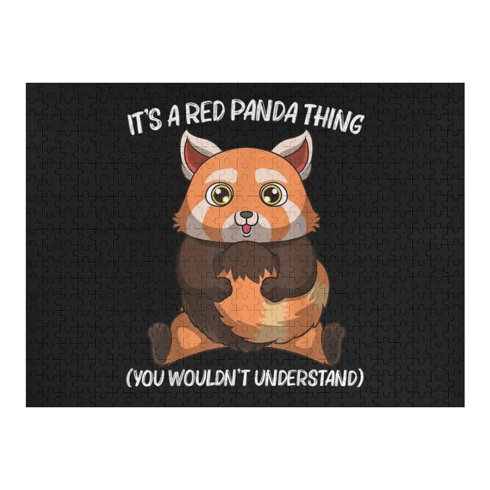 Подарок с красной пандой для мужчин, женщин, мальчиков и девочек, детская футболка для любителей панды, 27 головоломок, изображение головоломки