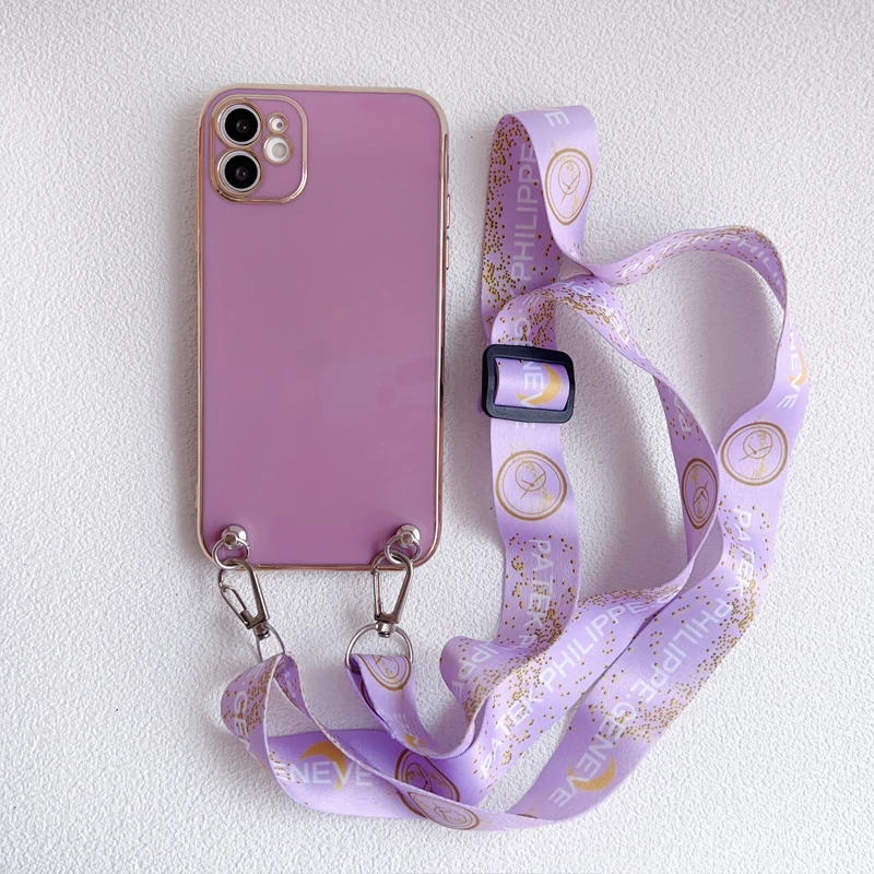 Crossbody Necklace Lanyard Phone Case For Samsung Galaxy S23 S21 S22 Ultra S20 FE S10 S9 Note 20 10 Plus Strap Silicone Cover