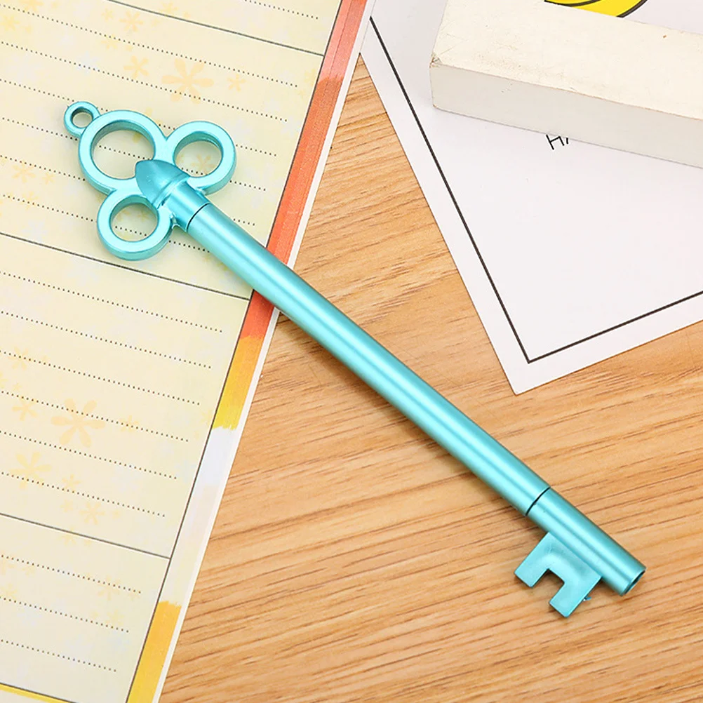 

12Pcs Cartoon Key Gel Pens Comfortable Grip Smooth Writing Students Office Signature Portable Writing Accessories