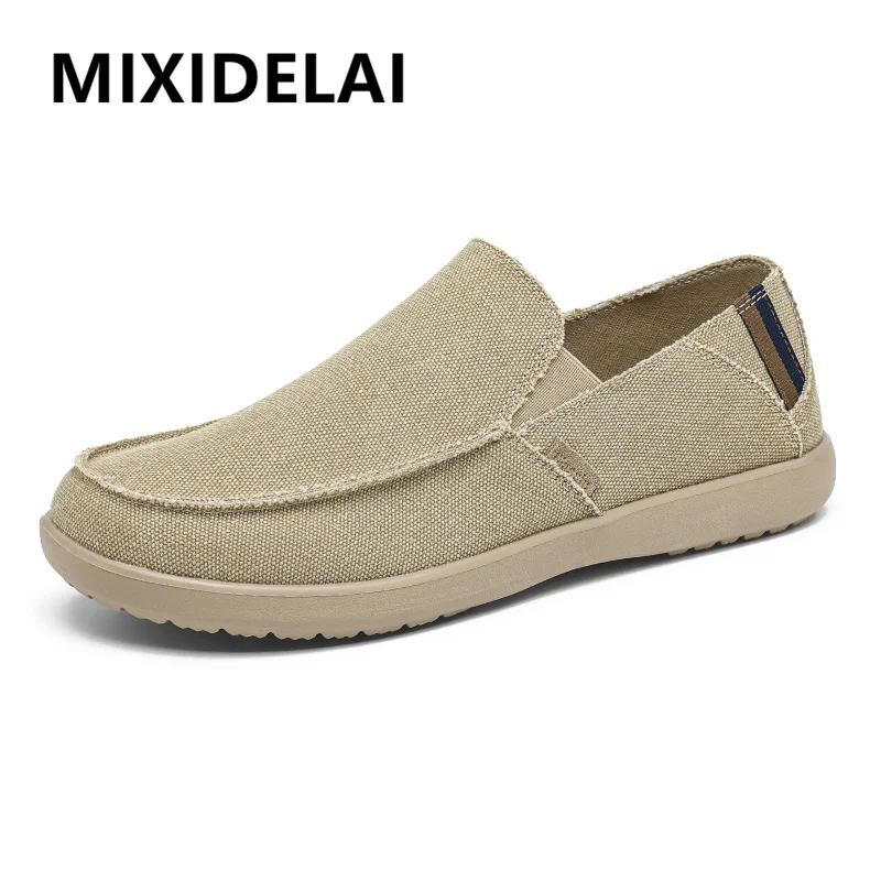 

Spring Men Casual Canvas Shoes Breathable Loafer Lightweight Vulcanized Shoes Outdoor Men's Sneakers Walking Shoe Driving Shoes