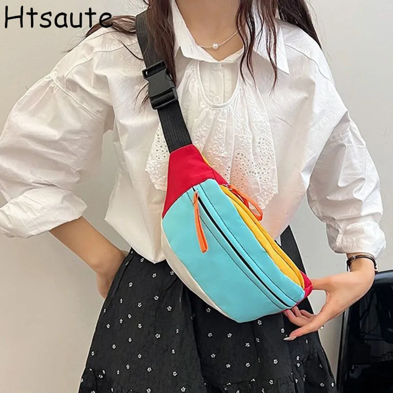 Women Sport Crossbody Bags Vintage Chest Pack Bolsa Girls Men's Waist Packs Purses and Handbags Waist Ita Bag Kawaii bolasa