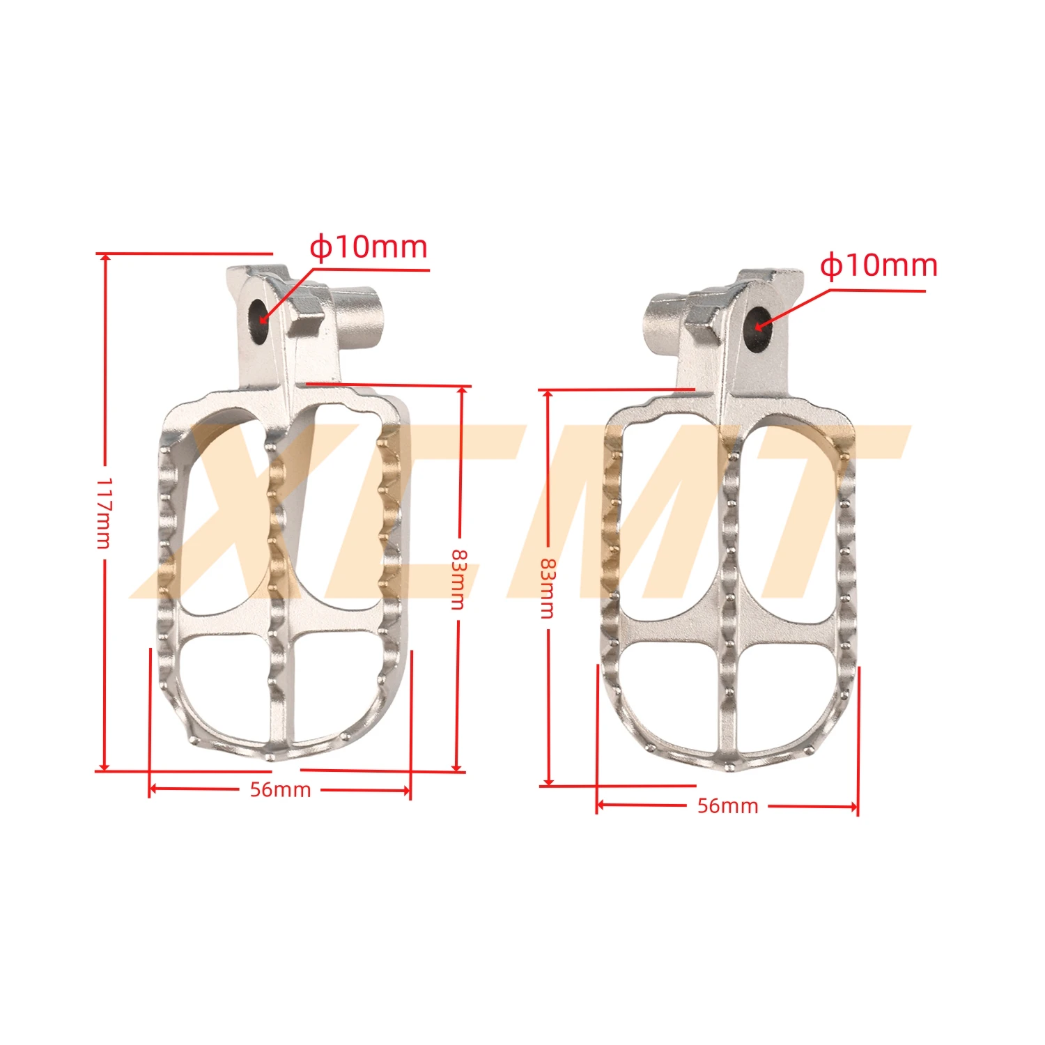 1997-2023 Motorcycle Stainless Steel Footrest Pegs Footpegs Rests Pedals For Yamaha YZ 65 85 125 250 250F 125X 250X 250FX