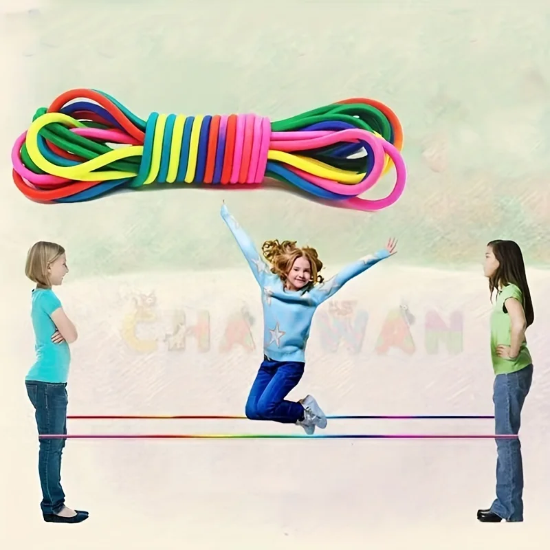 

6pcs Elastic Jump Rope Training Sports Toys Indoor Outdoor Home Interaction Endurance Fun Jump Rope Adjustable Children's Toys