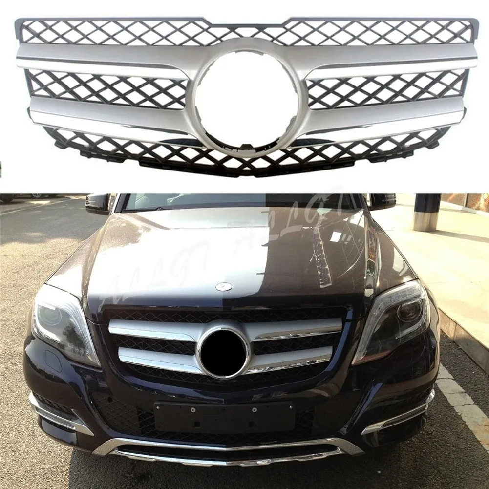 

Front Racing Billet Bumper Grille Upper Facelift Grill For Mercedes-Benz X204 GLK Class 2013 2014 2015 GTR