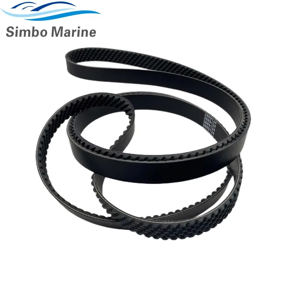 3889124 3817287 NEW Serpentine Alternator Drive PS Belt For Volvo Penta 4.3L 5.0L 5.7L Engines GXi Gi GL GXi OSi F FF GF G V6