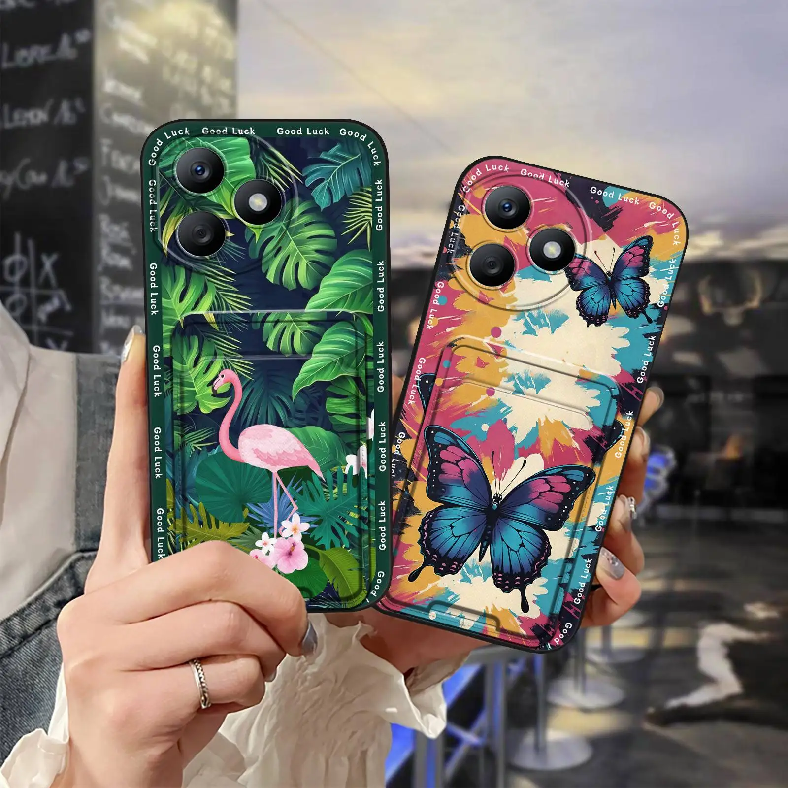 

Чехол для телефона с модным дизайном для Honor X50iPlus/Paly8T Pro, задняя крышка, слот для карт, силиконовый антидетонационный прочный чехол из ТПУ с мультяшным рисунком