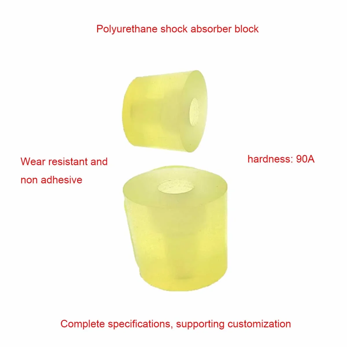 Blok amortyzatora poliuretanowego, głowica gumowa Youli, blok antykolizyjny z wgłębionym otworem, blok Oxford